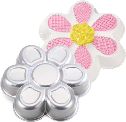 Miniatura 11 de SADYFON Molde de aluminio para decoración de pasteles en forma de flor de girasol para cumpleaños, boda, aniversario, fiesta, tartas, moldes