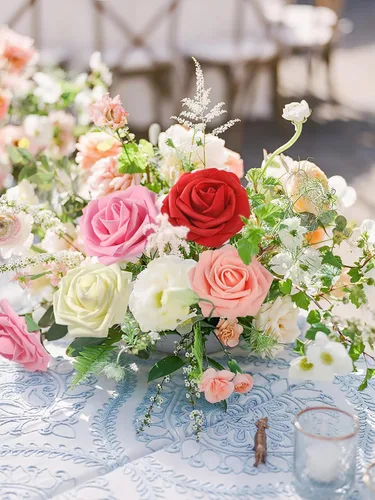 Miniatura 2 de MACTING Flores de rosas artificiales 30 piezas, flores artificiales con tallo, rosas de espuma suave de tacto real para regalos del día de San