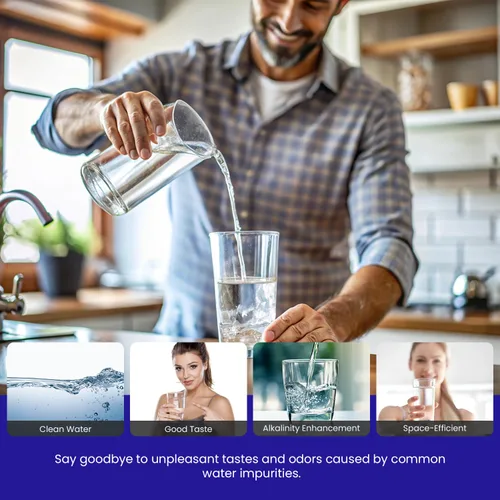 Miniatura 5 de Crystal Quest Cartucho de jarra de filtro de agua alcalinizante, filtración avanzada para agua limpia y saludable, mejora la mineralización, diseño