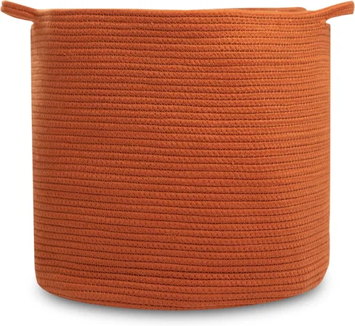 Miniatura 14 de Natemia Cesta de almacenamiento de cuerda, contenedor de guardería y organizador de juguetes (15 x 15 x 14 pulgadas), canasta para lavandería, Misty