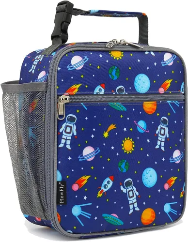 Miniatura 7 de FlowFly Lonchera para niños, bolsa suave aislada, mini hielera para el regreso a clases, kit de bolsa térmica para comidas, para niñas, niños, robot