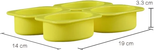 Miniatura 2 de CANDeal Juego de 2 moldes de jabón de silicona, 4 cavidades, moldes de jabón ovalados de silicona para manualidades caseras, moldes de pastel