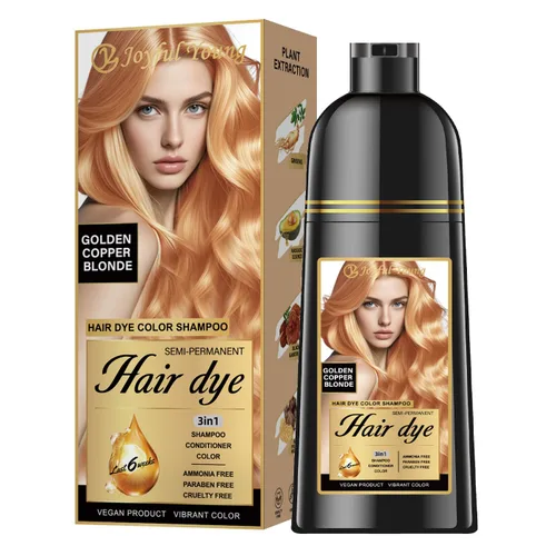 Miniatura 10 de Joyful Young Champú para teñir el cabello natural 3 EN 1, color de cabello para cobertura de canas, champú para teñir el cabello para mujeres