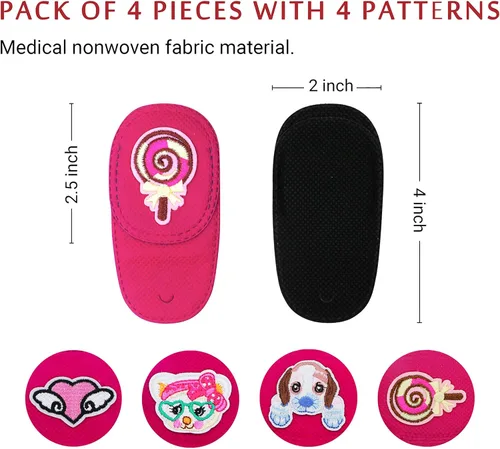 Miniatura 2 de Astropic 4 parches para ojos para niños Parche de ojos para niñas para gafas Parche médico para niños con ojo perezoso