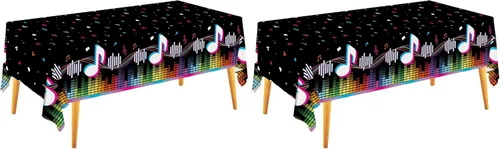 Miniatura 15 de Gatherfun Mantel desechable de cumpleaños, funda de mesa de plástico para fiesta de cumpleaños de niños, 54 x 108 pulgadas, 3