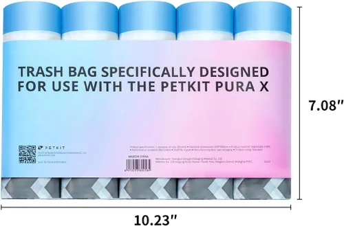 Miniatura 9 de PETKIT PuraX PuraMax - Bolsas de basura reemplazadas, 5 rollos, bolsas portátiles para contenedores de basura para gatos para autolimpieza 5 rollos