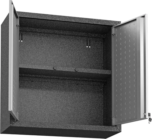 Miniatura 5 de Manhattan Comfort Fortress - Armario de almacenamiento flotante para garaje, negro/gris