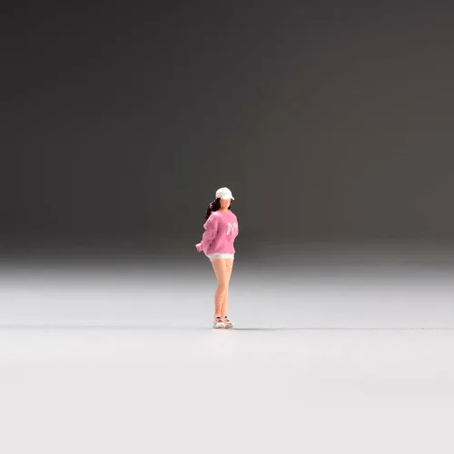Miniatura 10 de Figuras en miniatura a escala 1:64, figura de acción de diorama de personas pequeñas, accesorios de escena de resina, muñequeras, figuras de Chica