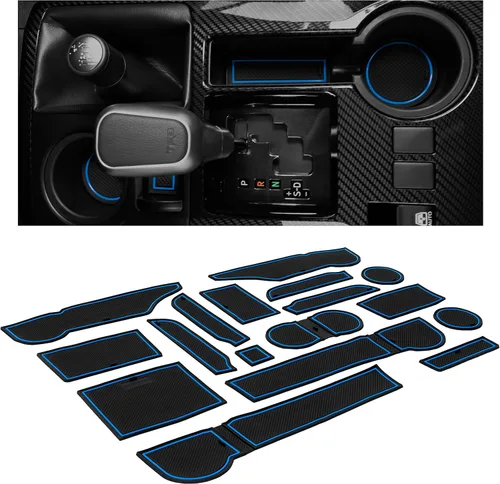 Miniatura 23 de CupHolderHero Compatible con accesorios Toyota Tundra 2014-2021 - Insertos de portavasos antideslizantes antipolvo, tapetes para consola central