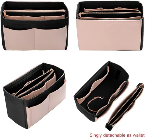 Miniatura 3 de ZTUJO Organizador de bolso, organizador de bolsa de fieltro con cremallera de metal, bolso y moldeador de bolso, para Speedy Neverfull Tote, 7