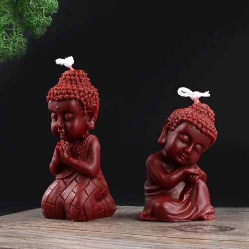 Miniatura 3 de Cestony Moldes de silicona con forma de Buda 3D para hacer velas, pilar de resina, aromaterapia, velas de yeso, cera de arcilla, adorno para Buda-d