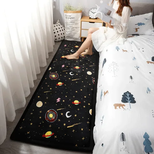 Miniatura 4 de Loartee Alfombra de Área de Terciopelo Coral - Alfombra de Juego para Bebés de Espuma Viscoelástica de 1" de Grosor, Alfombra Lavable para Niños
