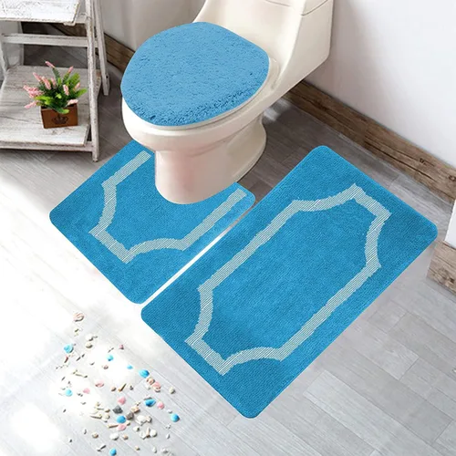 Miniatura 28 de YHF - Alfombras de baño de 20 x 32 pulgadas, extra gruesas y suaves, de microfibra peluda, lavables a máquina, alfombras de baño absorbentes, tapete