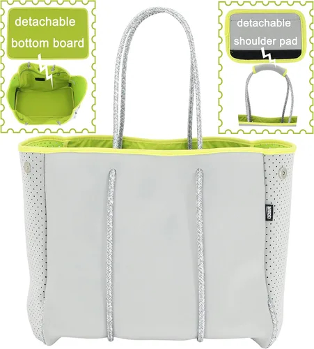 Miniatura 3 de QOGiR Bolsa de playa multiusos de neopreno con bolsillo interior con cierre de cremallera