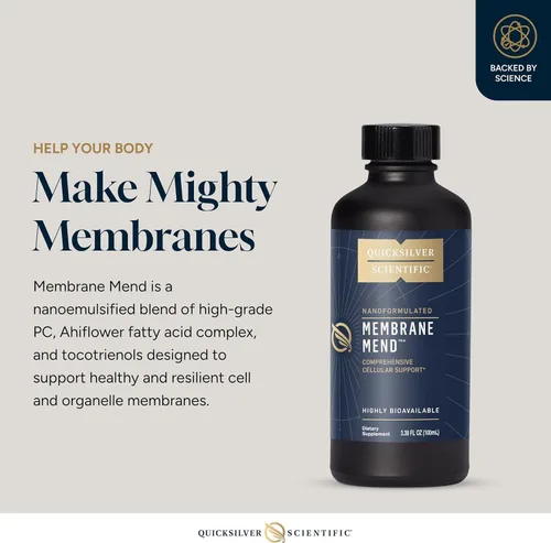 Miniatura 3 de Quicksilver Scientific Membrane Mend - Apoyo al envejecimiento cerebral, celular y saludable con fosfatidilcolina (PC), vitamina E tocotrienoles