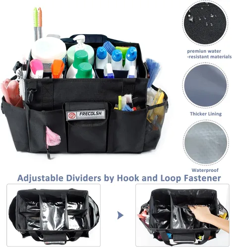 Miniatura 2 de Organizador de Limpieza para Suministros de Limpieza con Bolsillos para Artículos Esenciales de Limpieza del Hogar, Organizador de Limpieza, Bolsa