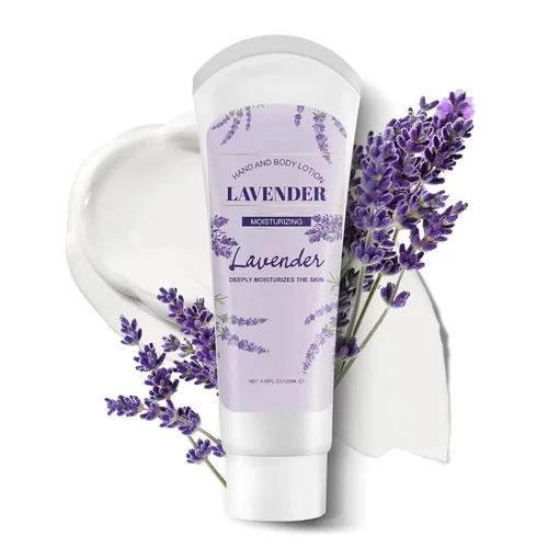Crema para manos y cuerpo con flor de lavanda, loción hidratante para hidratar, nutritiva, exfoliante, película de manos y piel seca agrietada, 4.23