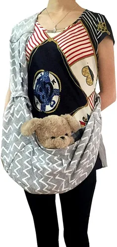 Miniatura 8 de Transportador reversible para mascotas, perros y gatos, correa ajustable de hasta 12 libras para perros pequeños, gatos, manos libres, bolsas