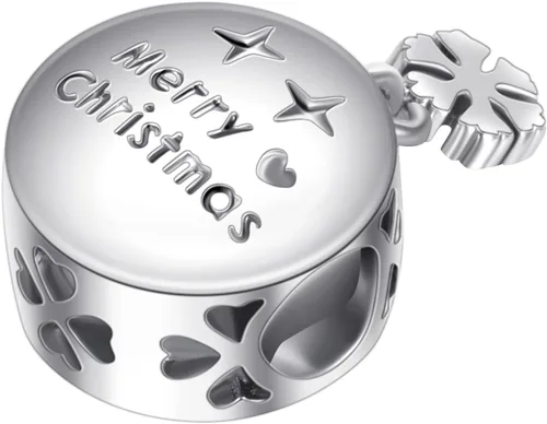 Miniatura 3 de QeenseKc Muñeco de nieve de Navidad, elfo, ciervo, dulce pan de jengibre, abalorio de invierno para pulsera Pandora