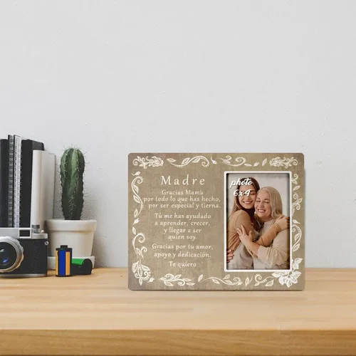 Miniatura 5 de KU-DaYi Marco de fotos para madre, regalo de cumpleaños de mamá y día de la madre de parte de hijo, hija o niños, marco de pared y mesa de 4