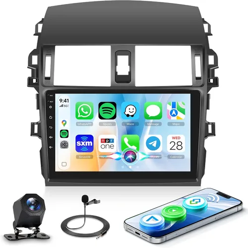 Miniatura 16 de Radio de coche 2G+64G para Toyota Corolla 2009-2013, estéreo de coche Android inalámbrico Carplay, Rimoody pantalla táctil de 9 pulgadas
