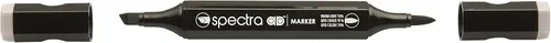 Miniatura 21 de AD Marker Chartpak Spectra, Tri-Nib y cepillo de doble punta, blanco antiguo, 1 cada uno (S092AD)