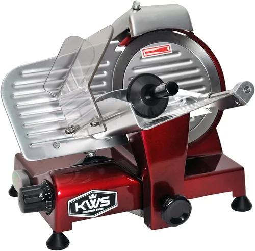 Miniatura 9 de KWS MS-12NT - Cortador eléctrico de carne de 420 W, hoja de teflón no pegajosa de 12 pulgadas, cortador de carne, queso/alimentos congelados, bajo