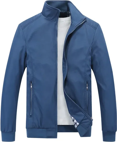 Miniatura 10 de Lamgool Chaquetas ligeras para hombre, cortavientos, casuales, para primavera, otoño, abrigo activo para exteriores