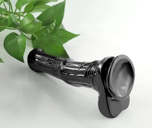 Miniatura 3 de Consoladro de fantasía negro de 8.3 pulgadas, juguetes sexuales anales flexibles con ventosa para hombres