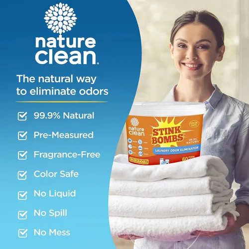 Miniatura 3 de Nature Clean Stink Bombs - Cápsulas eliminadoras de olores para ropa, elimina mascotas, sudor, grasa, moho y olores deportivos, desodorante