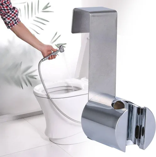 Miniatura 3 de Fdit Acero inoxidable profesional+ABS soporte gancho suspensión para ducha de mano inodoro bidé rociador níquel cepillado (2#)