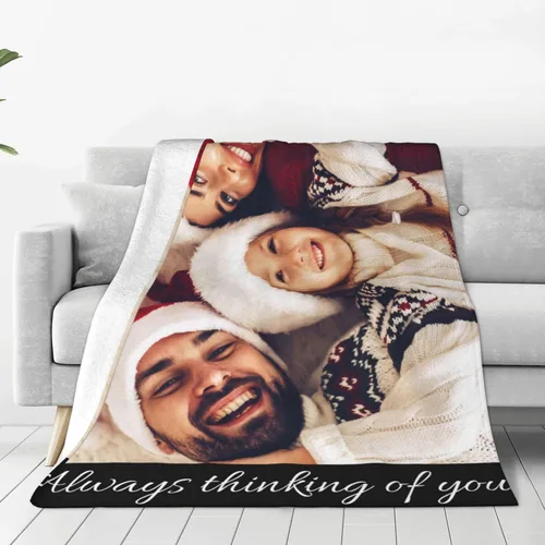 Manta personalizada con fotos, texto, manta personalizada de franela para regalos de cumpleaños de adultos y niños, bodas, Navidad, Halloween, Día