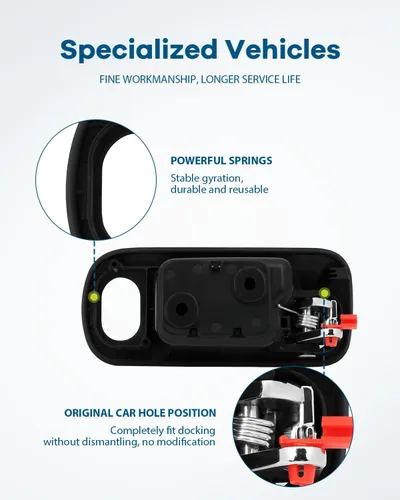 Miniatura 6 de LUJUNTEC Reemplazo del lado izquierdo del conductor delantero interior para Honda Civic 2001-2005 1pc cromo y mango negro reemplazo OE 82204