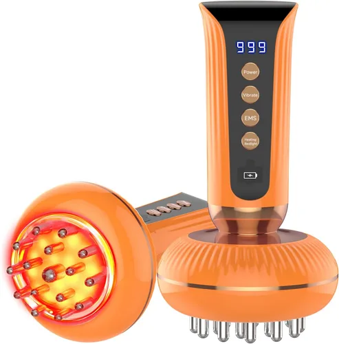 Máquina para esculpir el cuerpo 4 en 1 - Masajeador de drenaje linfático de mano con luz roja, vibración y calor para linfedema lipedema,