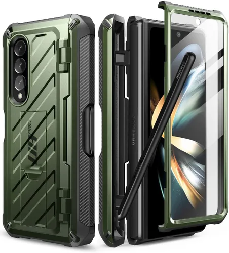 Miniatura 16 de SUPCASE Funda para Galaxy Z Fold 3 con soporte para bolígrafo S (Unicorn Beetle Pro), [protector de pantalla y soporte integrados]