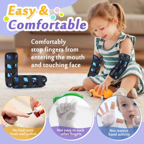 Miniatura 5 de Tope de succión de pulgar para niños, protector de succión de dedos, tratamiento para morder uñas, prevención de succión de pulgar para niños