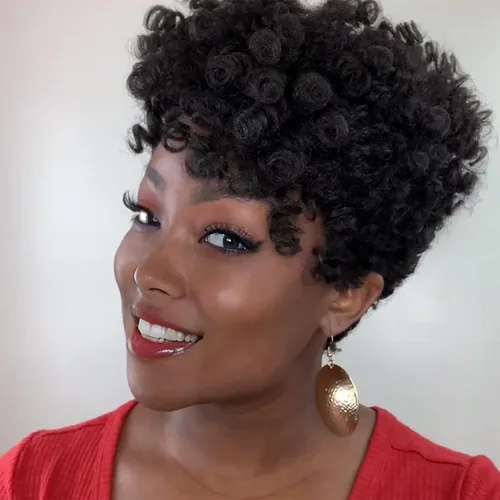 Miniatura 16 de MIMAN - 3 paquetes de trenzas de cabello rizado corto a crochet de 10 pulgadas, extensiones de trenzado sintético de 6 mm para peinado de mohawk