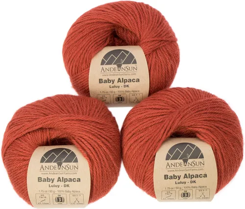 Miniatura 14 de (Juego de 3) Ovillos 100% de lana de alpaca bebé #1, DK #3, Worsted #4, Bulky #5 (150 gramos / 5.29 onzas en total), lujosos, acogedores y suaves