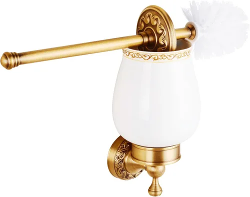 Miniatura 19 de Soporte de Toalla Plegable Montado en Pared para Baño, 4 Barras de Toalla con Patrón de Latón Antiguo Tallado, Bronce Cepillado