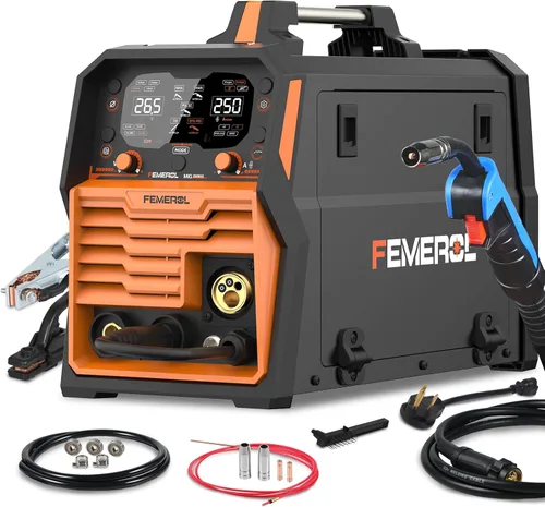 Miniatura 10 de FEMEROL Soldador MIG 250A, 6 en 1 Gas MIG/Núcleo de Flujo sin Gas/Electrodo/Elevación TIG/Soldadura por Puntos/Compatible con Pistola de Carrete