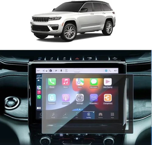 Miniatura 17 de SKTU Protector de pantalla para Jeep Grand Cherokee 2021 2019-2021 Grand Cherokee 8.4 pulgadas navegación 2021 Grand Cherokee Accesorios vidrio