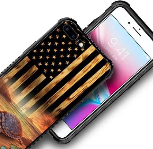 Miniatura 54 de DAIZAG Compatible con iPhone 13 Pro Max, Funda de TPU Protectora Anti-Arañazos Todo En Uno, Fundas para Hombre Mujer - Motivo de Madera Americana