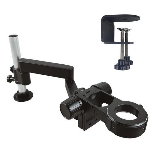 Miniatura 8 de Brazo giratorio universal articulado para microscopio, brazo de soporte para microscopio con abrazadera para microscopio profesional trinocular