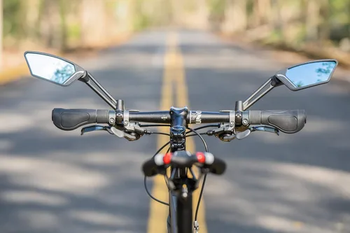 Miniatura 5 de Nueva lente de cristal resistente a los arañazos, espejo de bicicleta para manillar, espejo retrovisor seguro ajustable, espejo de bicicleta, ME-003