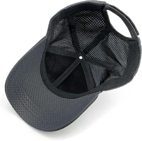 Miniatura 4 de Loneshark Gorra de béisbol transpirable de verano para hombre, de secado rápido, absorbe la humedad, para deportes al aire libre, ajuste seco