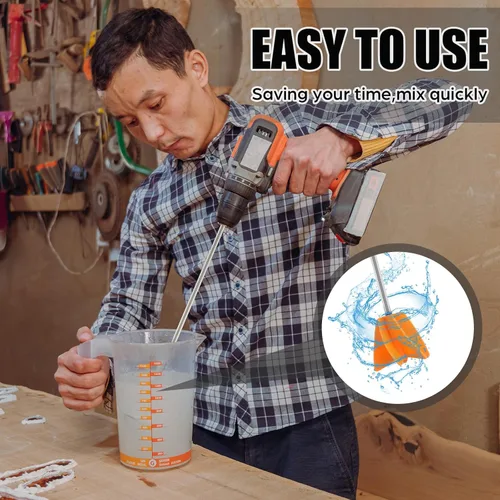 Miniatura 3 de Loosh 12 agitadores de pintura de 11 pulgadas para taladro, accesorio mezclador de pintura, mezclador epoxi hélice para resina de hormigón, paleta