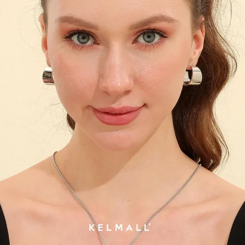Miniatura 28 de KELMALL Aretes tipo argolla de oro de 14 quilates para mujer, hipoalergénicos, gruesos, redondos, no se deslustra, para orejas sensibles