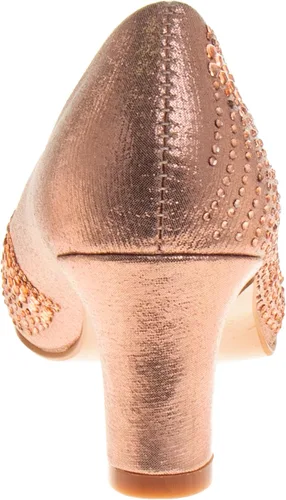 Miniatura 3 de Badgley Mischka Zapatos de vestir para niñas Zapatos de tacón alto para niños con punta cerrada (niño pequeño-niño grande) (negro, plata, oro rosa)