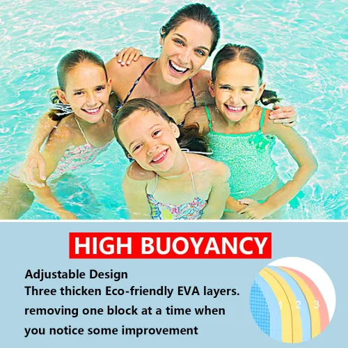 Miniatura 6 de Flotador trasero de seguridad para natación con 3 capas ajustables cinturones de natación impermeables dispositivo para niños flotadores de natación