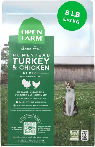 Miniatura 13 de Open Farm - Alimento seco para gatos sin granos de cordero criado en pasto, receta de cordero criado humanamente con superalimentos sin OMG y sin